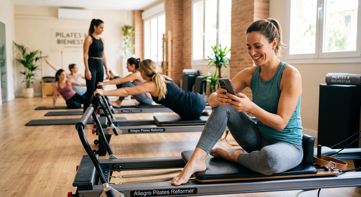 Captura de la web del estudio de pilates creada por Nedertec